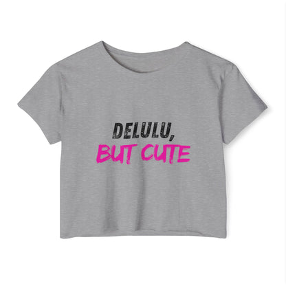 Delulu But Cute Women's Festival Crop Top, Trendy T-Shirt, Summer Top, Festival Wear, Casual Clothing, Birthday Gift