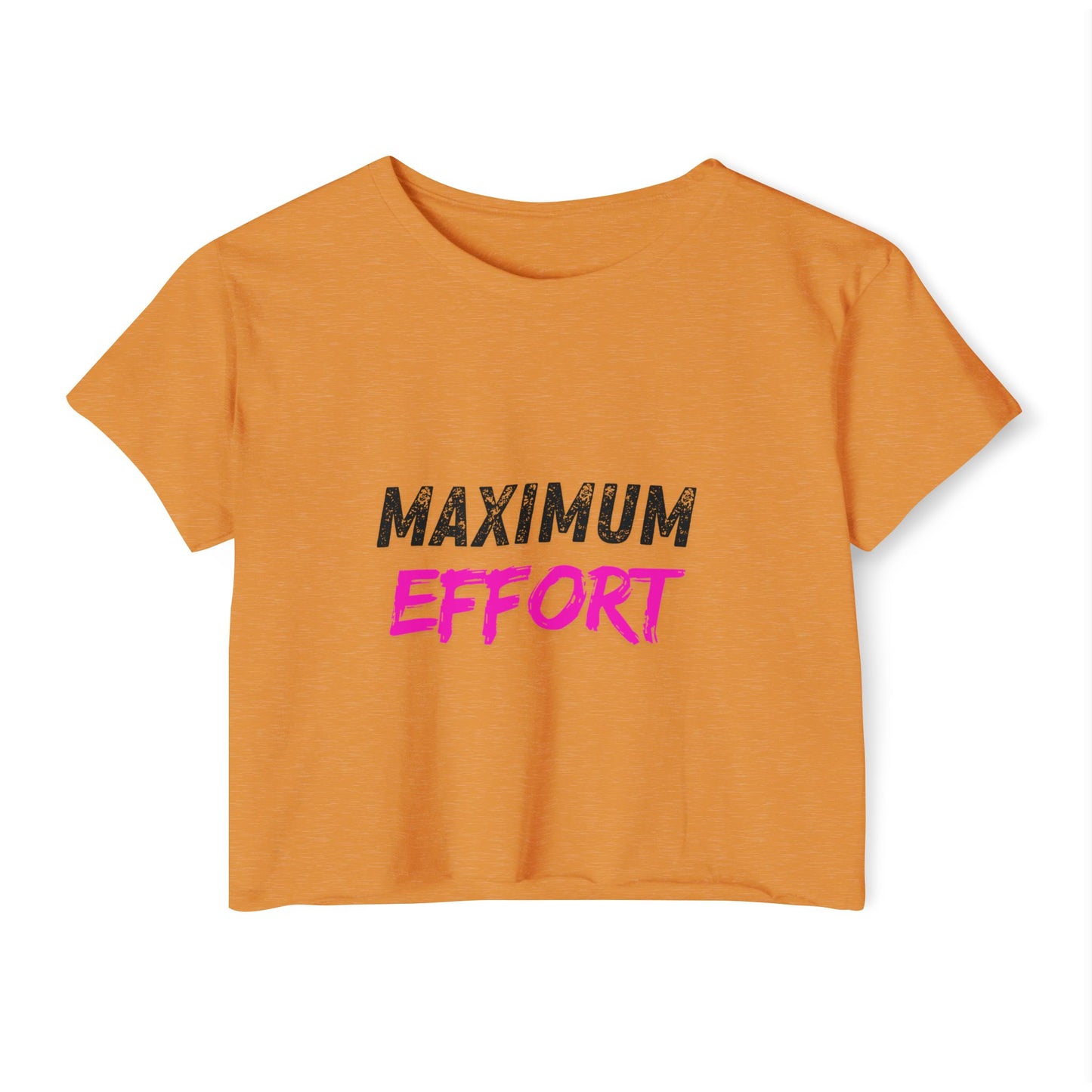 Maximum Effort Women's Festival Crop Top | Cute Summer Tee, Music Festival Shirt, Casual Outfit, Gym Wear, Gift for Her