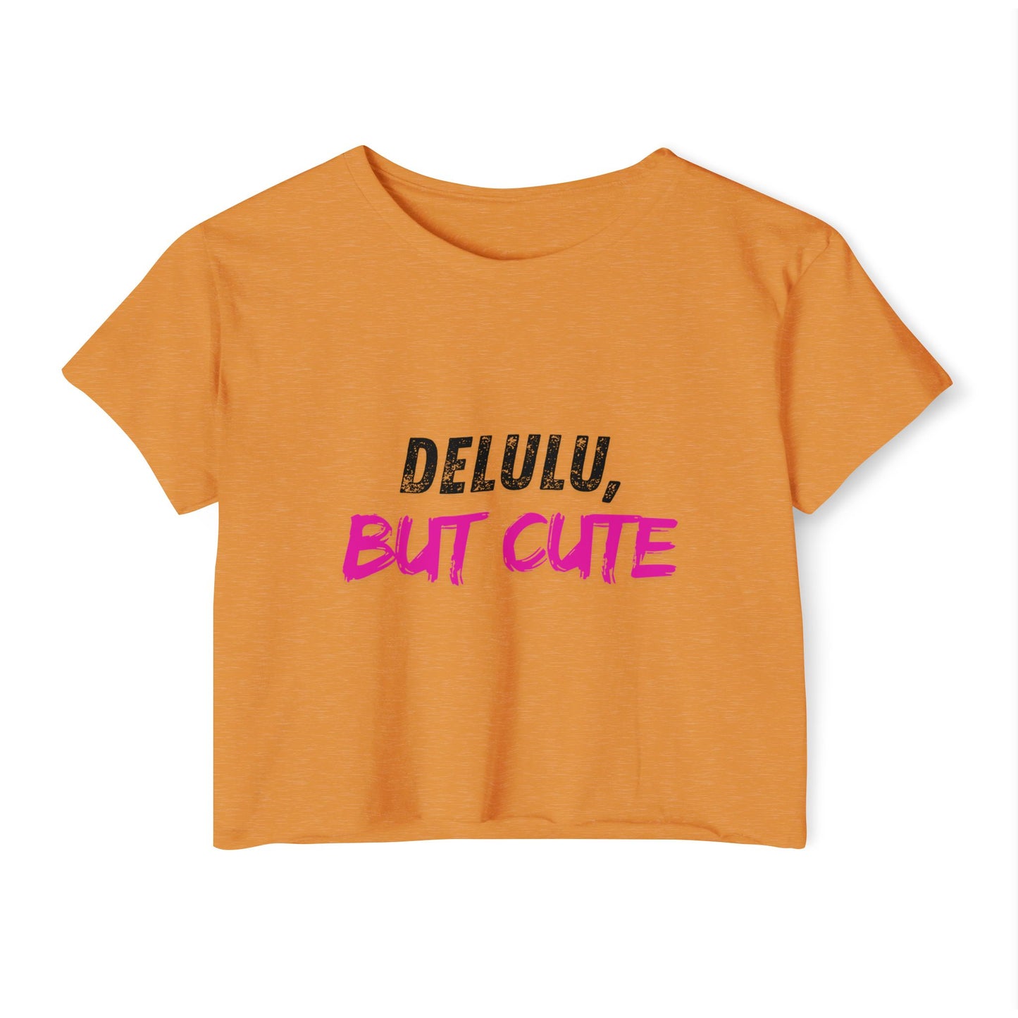 Delulu But Cute Women's Festival Crop Top, Trendy T-Shirt, Summer Top, Festival Wear, Casual Clothing, Birthday Gift