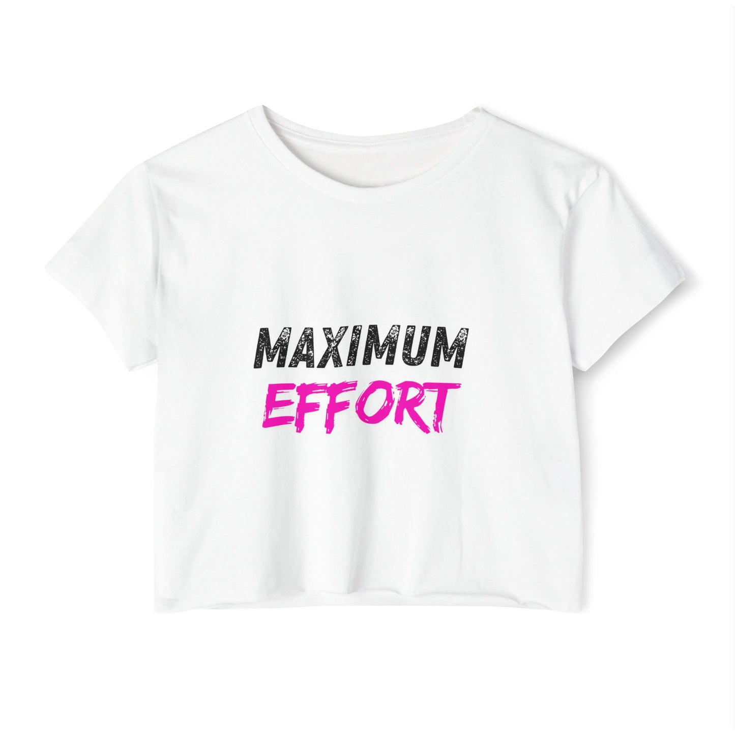 Maximum Effort Women's Festival Crop Top | Cute Summer Tee, Music Festival Shirt, Casual Outfit, Gym Wear, Gift for Her