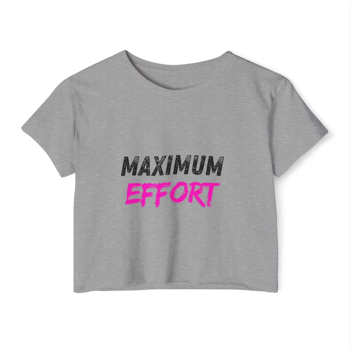Maximum Effort Women's Festival Crop Top | Cute Summer Tee, Music Festival Shirt, Casual Outfit, Gym Wear, Gift for Her